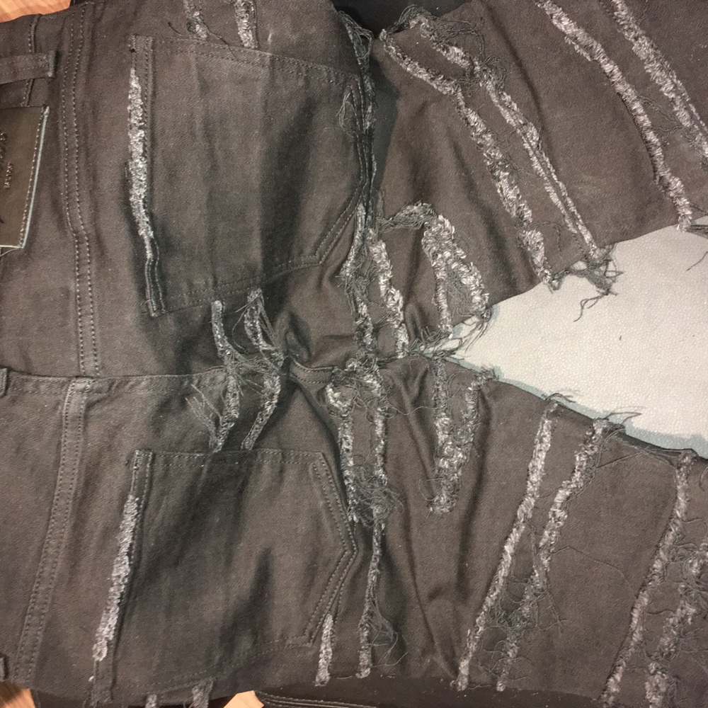 Never worn Valabasas stacked flair jeans jet black size 32